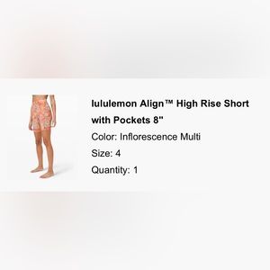 lululemon Align™ High Rise Short with Pockets 8"